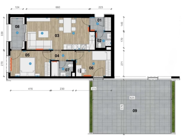 Trosobni stan: Zagreb, Centar, 72.60 m²