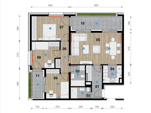 Četverosobni stan: Zagreb, Centar, 87.24 m²