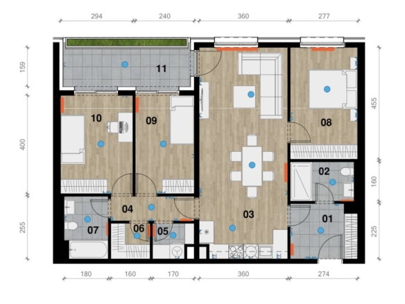 Četverosobni stan: Zagreb, Centar, 94 m²