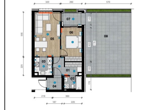 Two-room apartment with garden: Zagreb, Centar, 61.03 m²