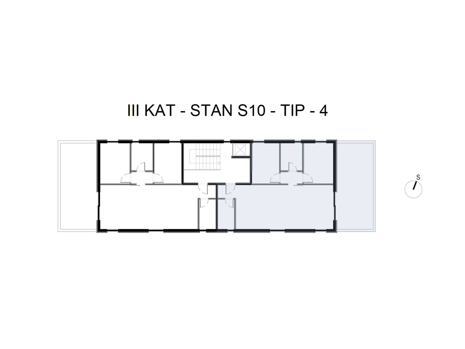 s10-0 Penthouse trosobni stan sa terasom: Dugo Selo, NKP 74.76 m², Novogradnja