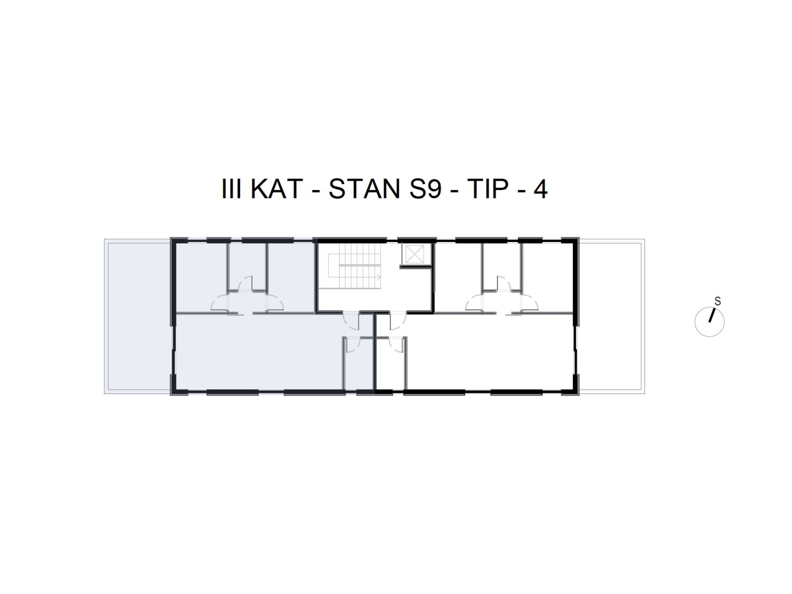 s9-0 Penthouse trosobni stan sa terasom: Dugo Selo, NKP 74.76 m², Novogradnja