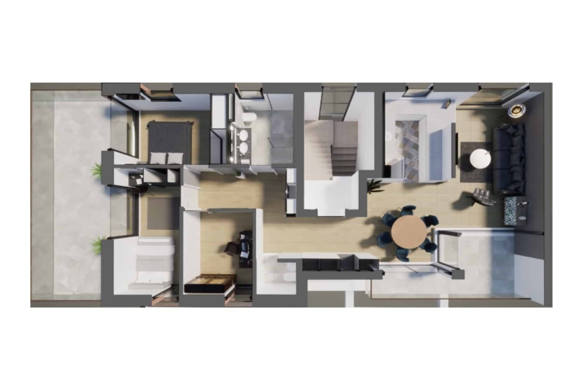 Četverosobni penthouse: Sveta Klara, NKP 101.77 m²