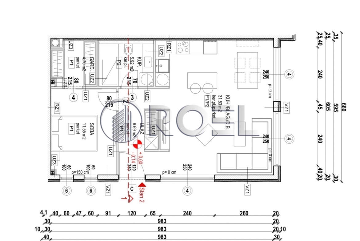 Dvosobni stan s vrtom, Zagreb, Sesvete, Bjelovarska, 2PM, 72.26 m2