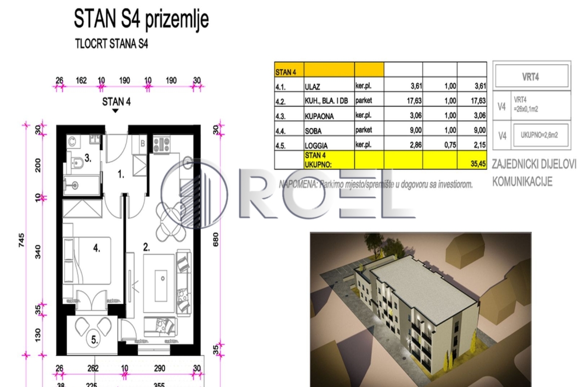 Zagreb, Čulinečka ulica, dvosoban stan NKP 34,14 m2