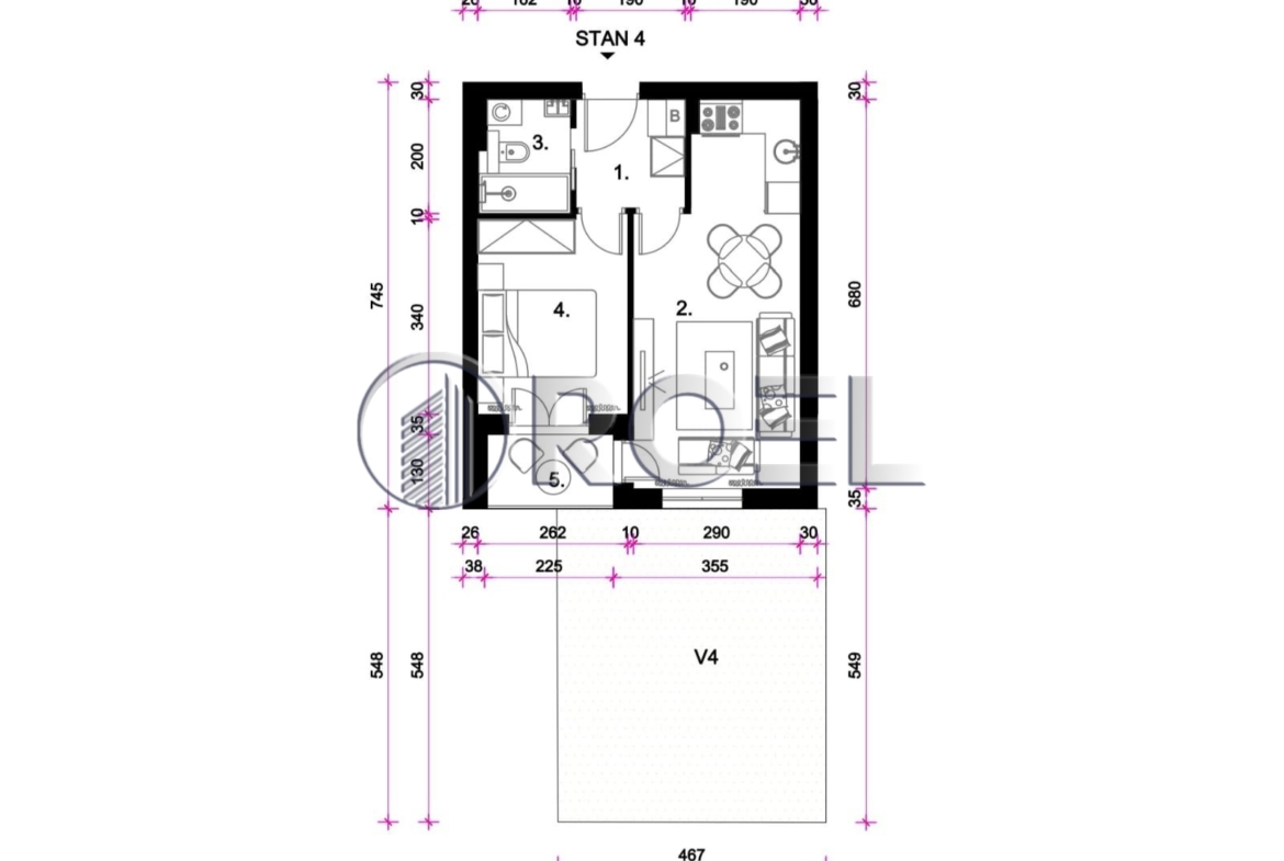 Zagreb, Čulinečka ulica, dvosoban stan NKP 34,14 m2