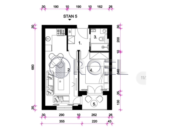 Zagreb, Čulinečka ulica, dvosoban stan NKP 34,14 m2