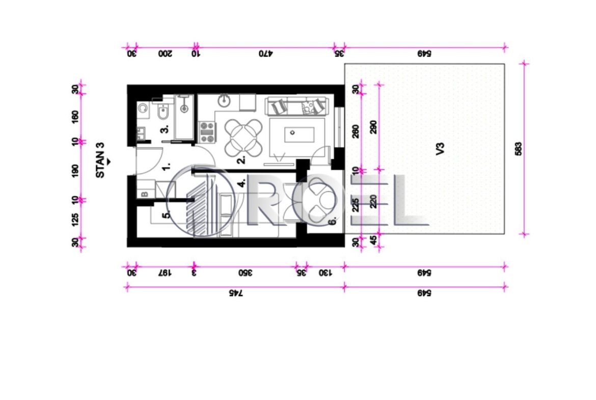 Zagreb, Resnik, two-bedroom apartment, 34,14 m2