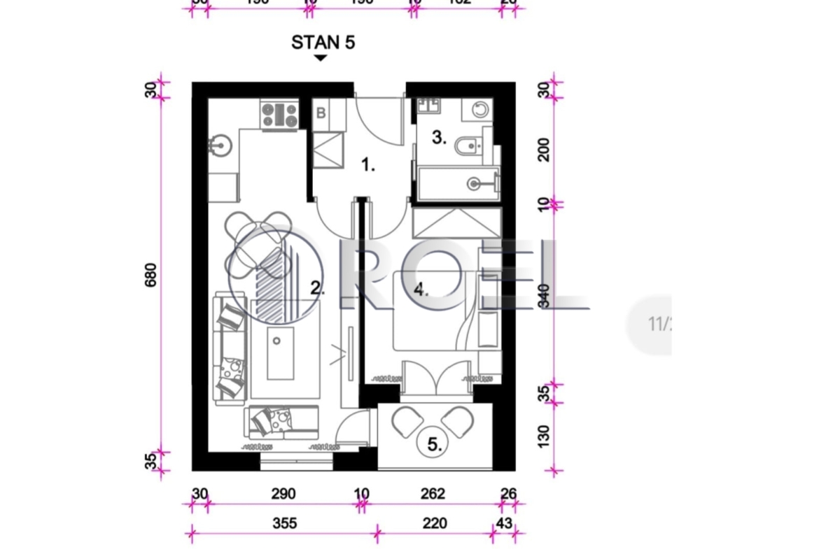 Zagreb, Čulinečka ulica, dvosoban stan NKP 34,45 m2
