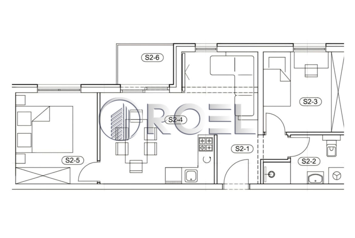 Zagreb, Odra, three-bedroom apartment, total area 52.44 m²