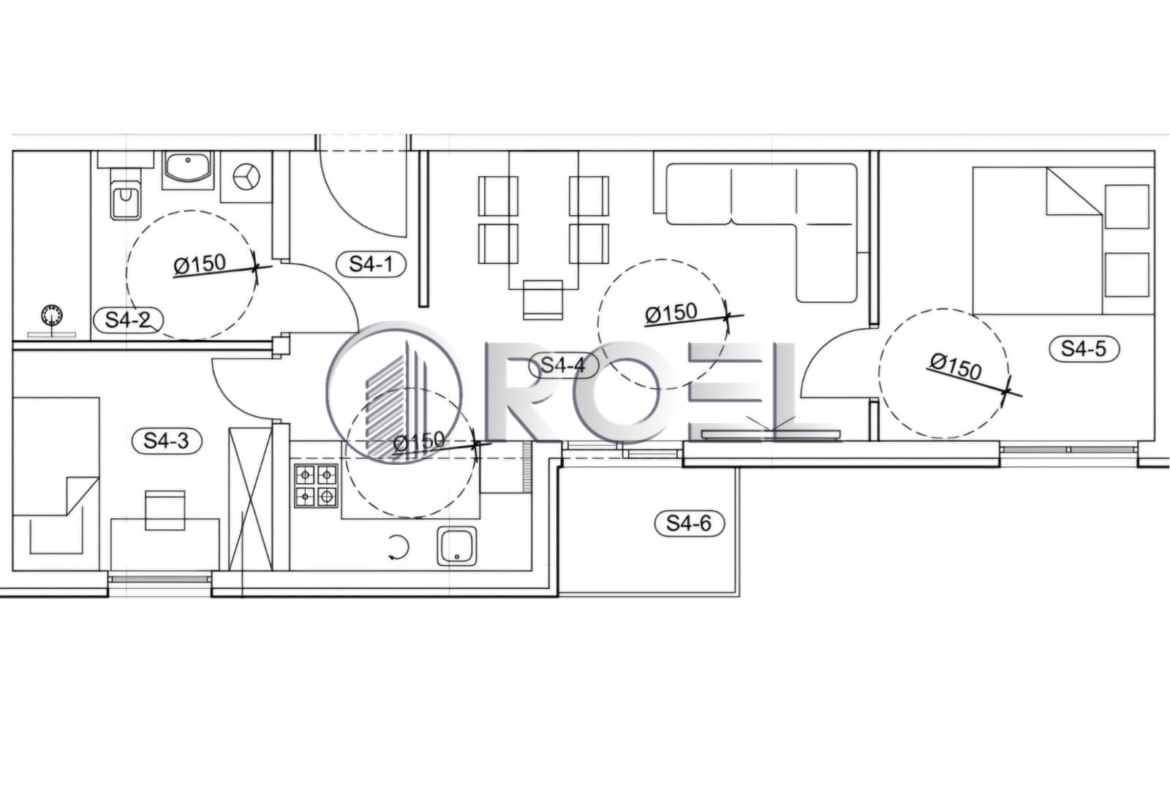 Zagreb, Odra, three-bedroom apartment, total area 56,03 m²