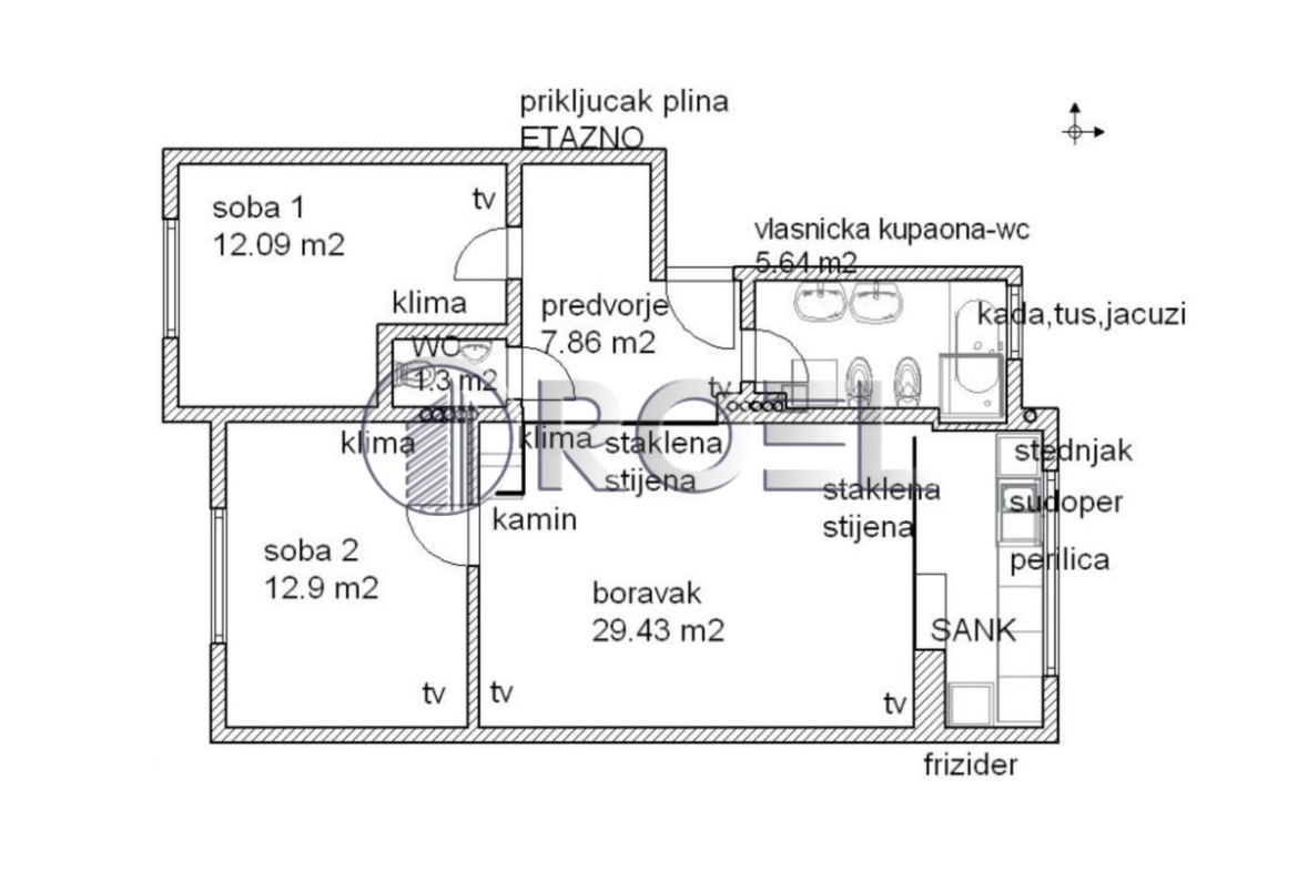Zagreb, Trnje, Sigečica trosoban stan, prodaja, 71,45 m2