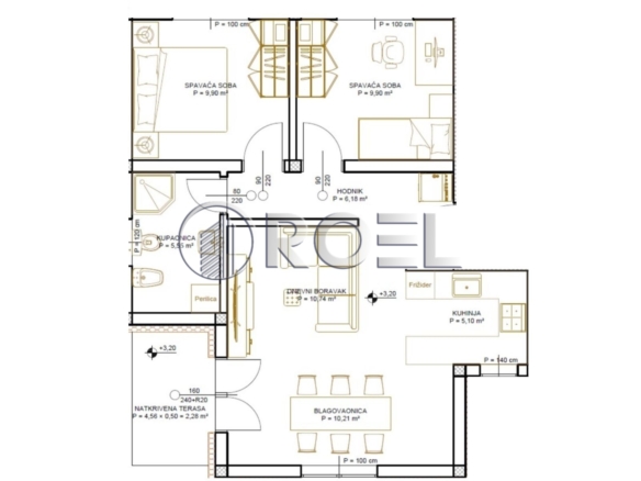 Novogradnja, Trosobni stan, Zagreb, Lučko 61,16m2