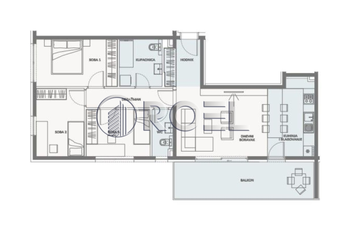 Novi Zagreb, Blato, četverosobni stan, 94 m2, novogradnja, prodaje se