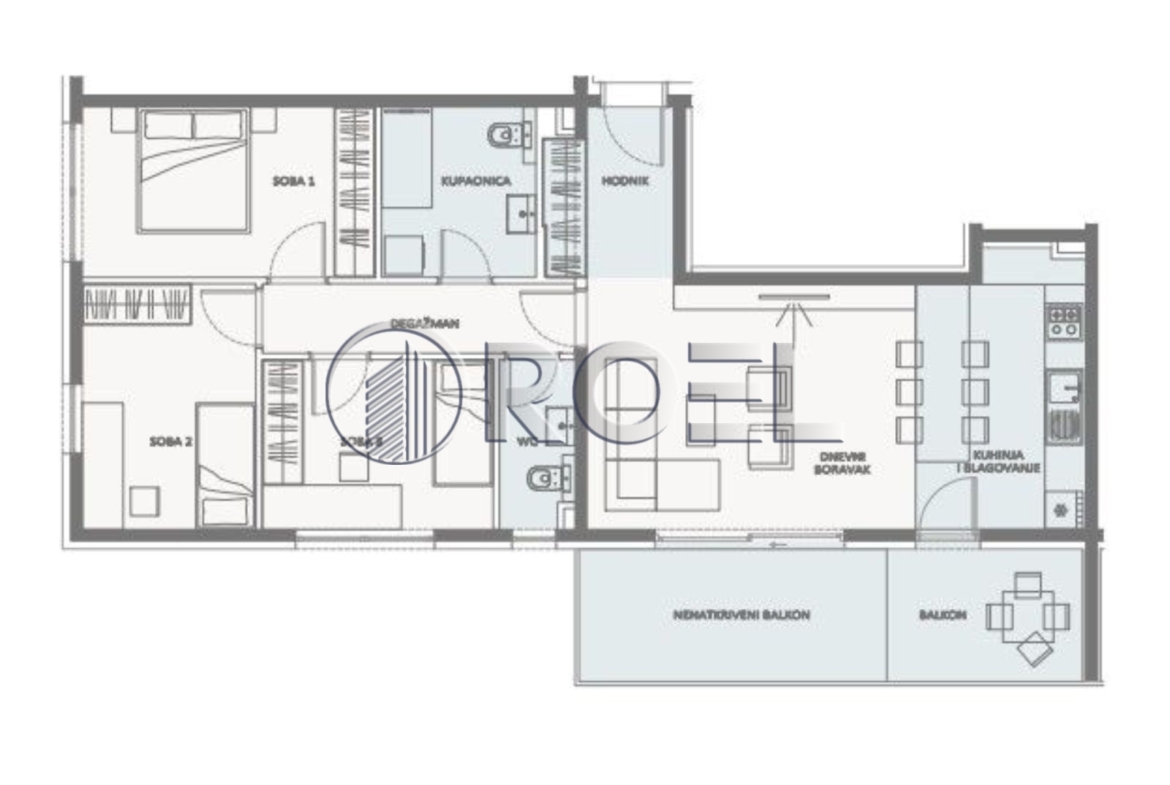 Novi Zagreb, Blato, četverosobni stan, 92 m2, novogradnja, prodaje se