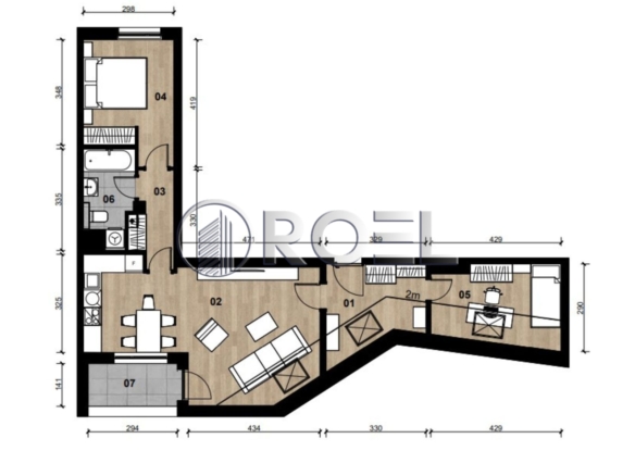Trosobni stan, Dubrava, Zagreb, novogradnja, 66.03 m²