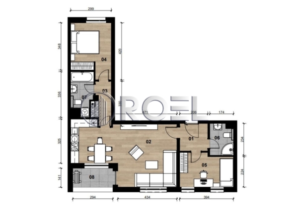 Trosobni stan, Dubrava, Zagreb, novogradnja, 71.67 m²