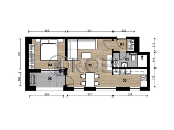 Dvosobni stan, Dubrava, Zagreb, novogradnja, 47.34 m²