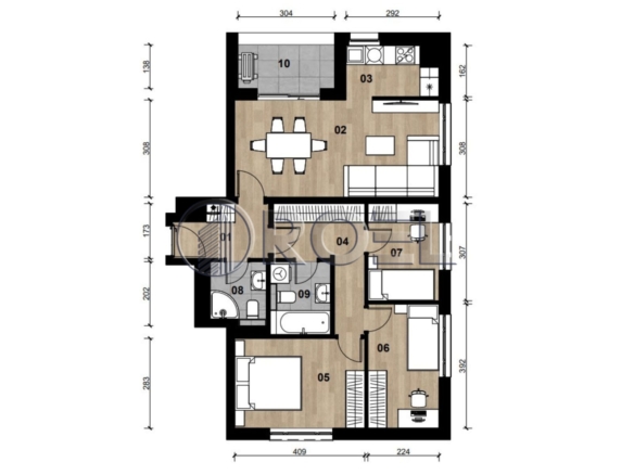 Trosobni stan, Dubrava, Zagreb, novogradnja, 75.06 m², prodaja