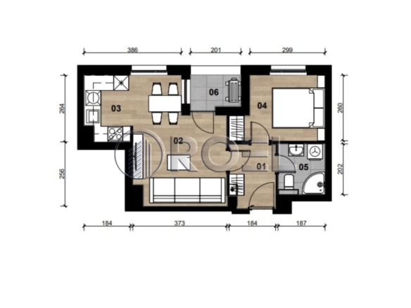 Dvosobni stan, Dubrava, Zagreb, novogradnja, 40.27 m², prodaja