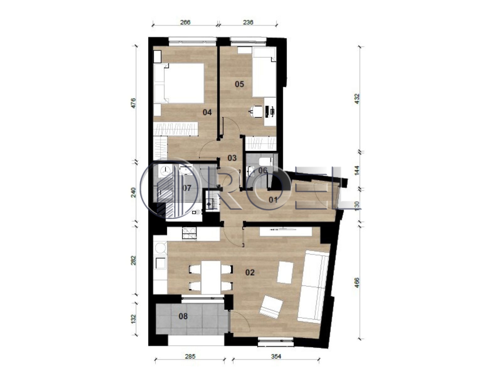 1389_8_1771868263 Trosobni stan, Dubrava, Zagreb, novogradnja, 69.21 m², prodaja