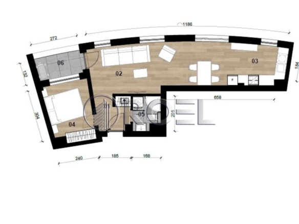 Dvosobni stan, Dubrava, Zagreb, novogradnja, 47.96  m², prodaja