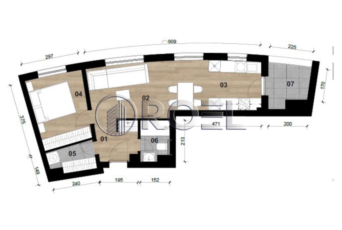 Dvosobni stan, Dubrava, Zagreb, novogradnja, 47.96  m², prodaja