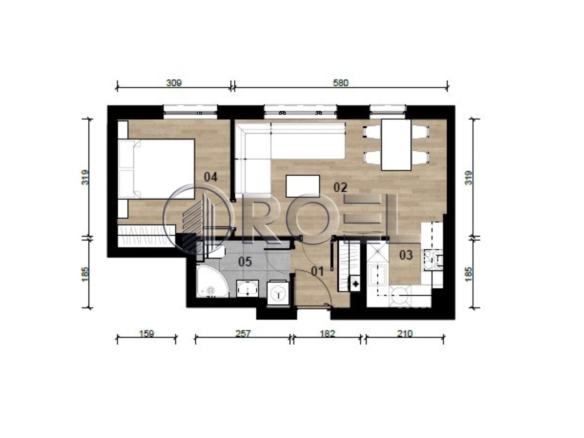 Dvosobni stan, Dubrava, Zagreb, novogradnja, 40.36 m², prodaja