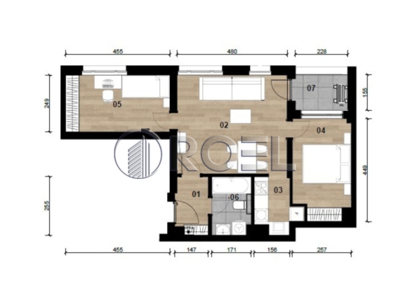 Trosobni stan, Dubrava, Zagreb, novogradnja, 58.28 m², prodaja