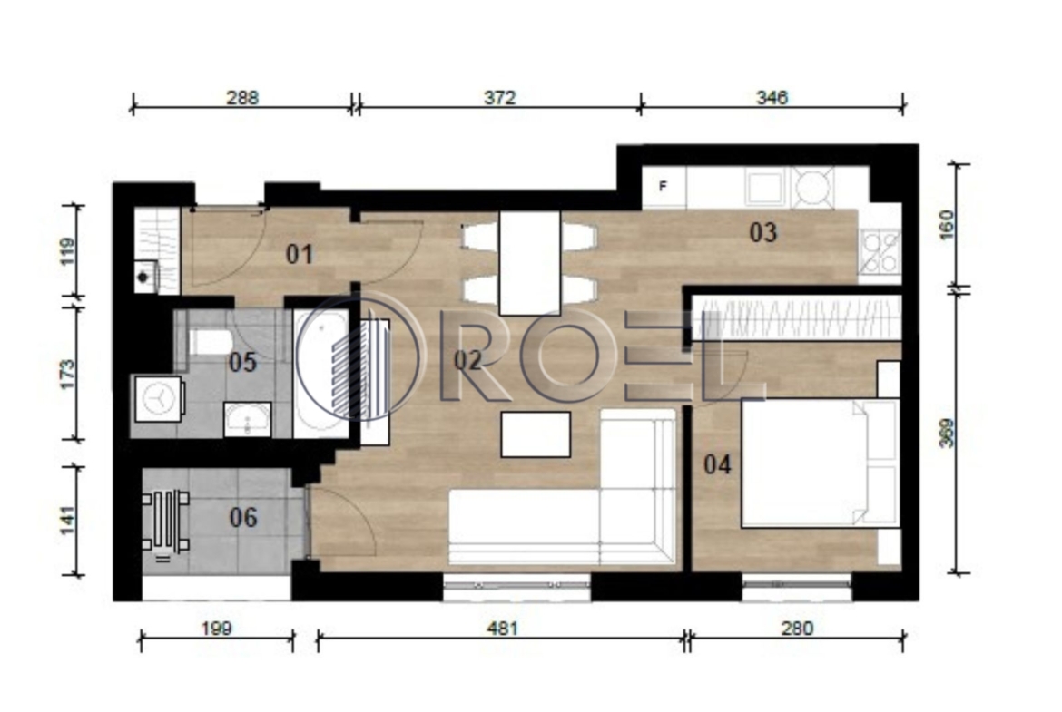 Dvosobni stan, Dubrava, Zagreb, novogradnja, 45.92  m², prodaja