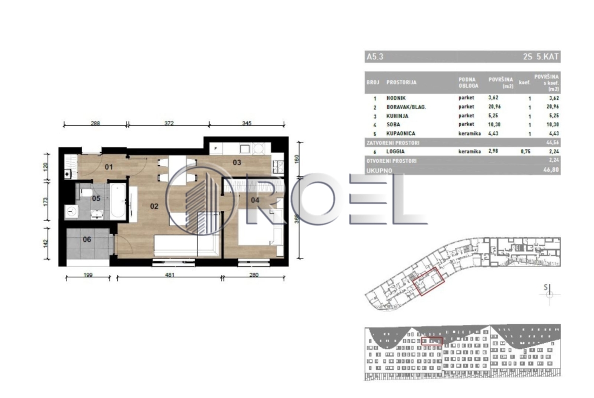 Trosobni stan, Dubrava, Zagreb, novogradnja, 78.05 m², prodaja