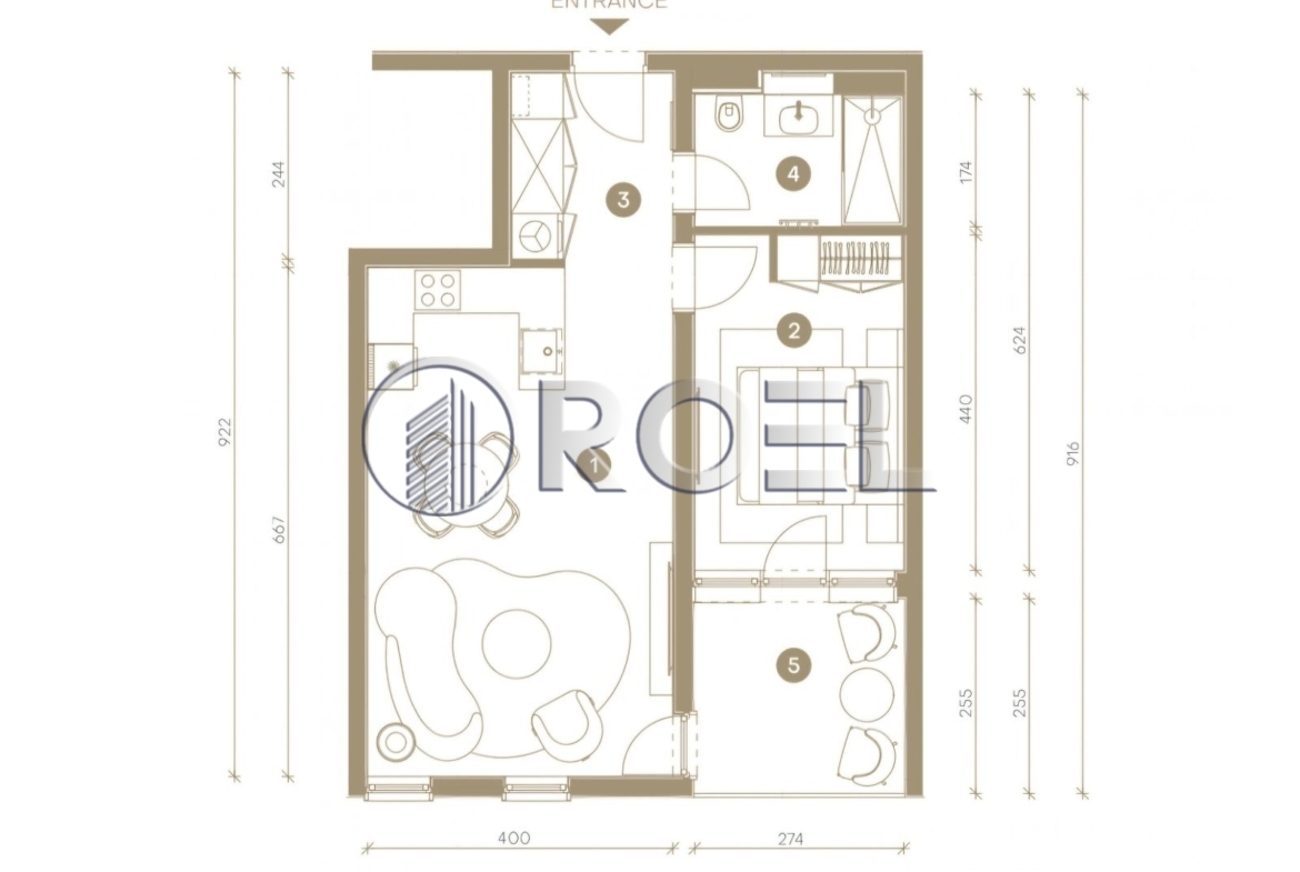 Novi Vinodolski, ekskluzivan dvosoban stan 55,50 m2, prodaja
