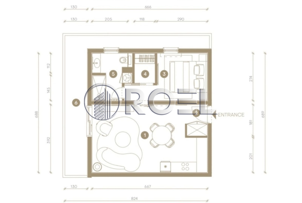 Novi Vinodolski, ekskluzivan dvosoban stan 58,19 m2, prodaja