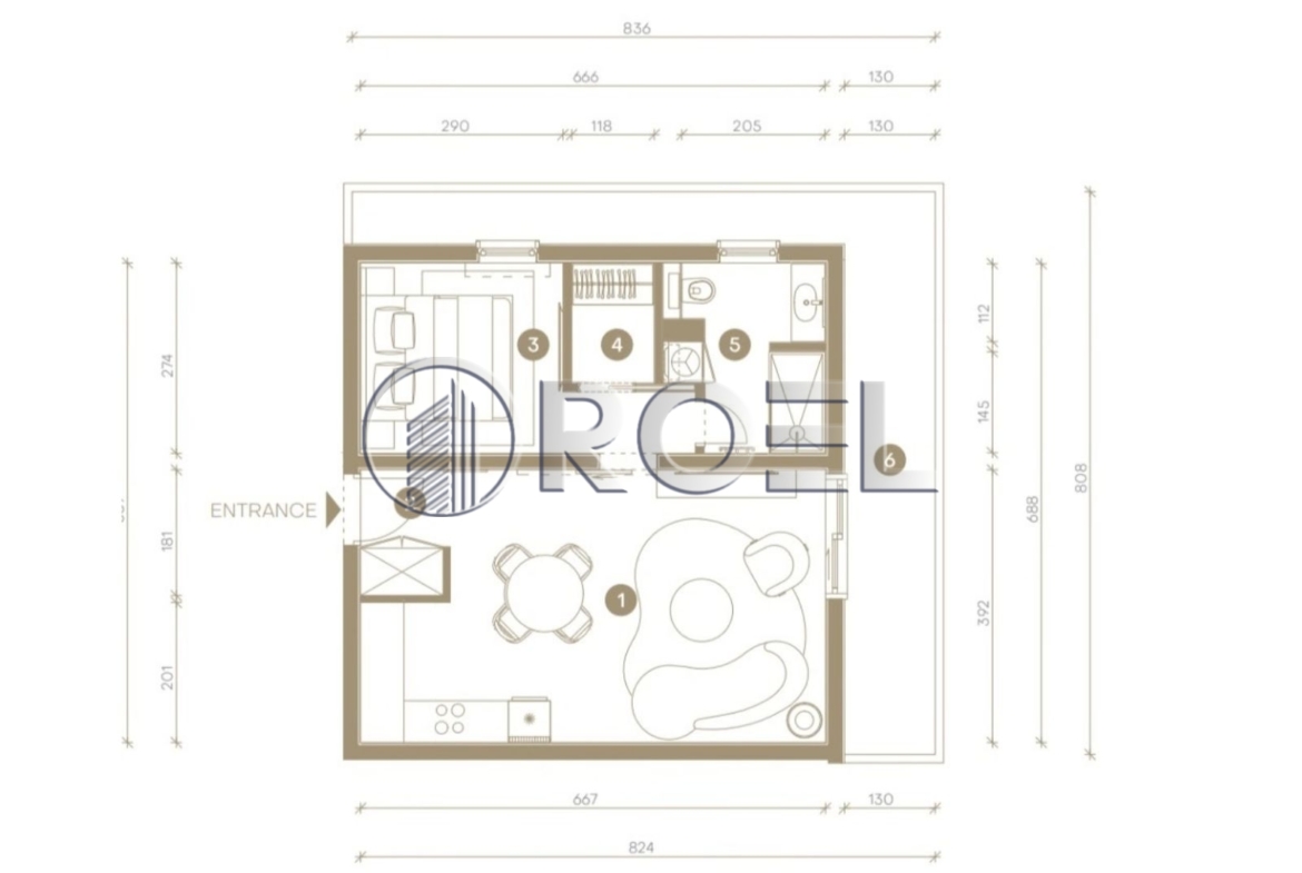 Novi Vinodolski, ekskluzivan dvosoban stan 58,57 m2, prodaja
