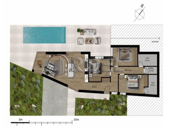 Crikvenica, four room house 122,04 m² with a pool, for sale