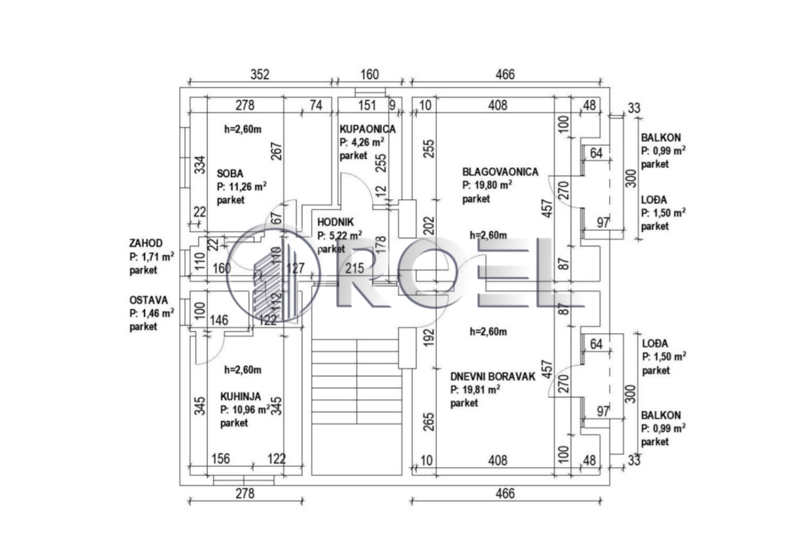 Zagreb, Ksaver trosoban stan 98 m², prodaja
