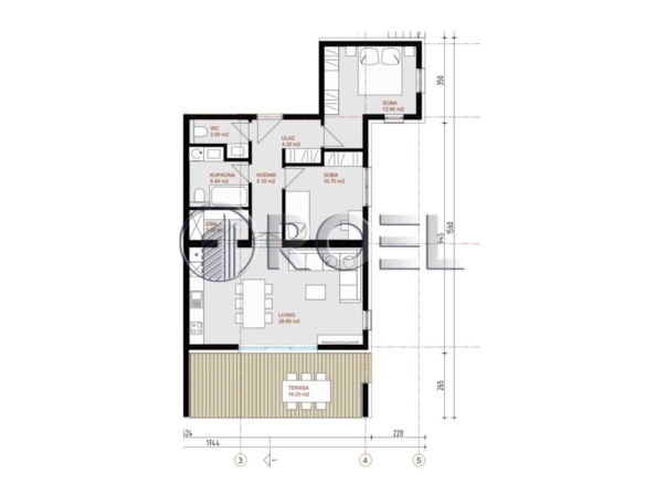 Three-room apartment, Sveta Nedelja, usable area 103,5 m²