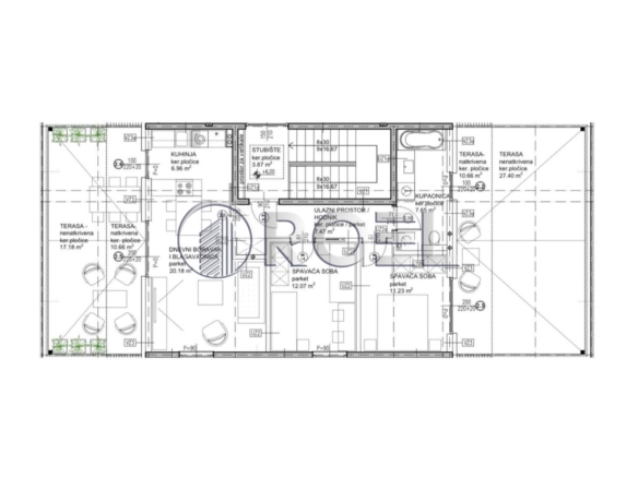 Three-bedroom apartment with terrace, Samobor, Okolica, 94 m2, New building