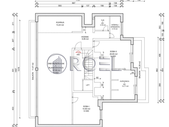 Zagreb, Medvedgradska, luksuzan penthouse, trosoban stan NKP 173m2