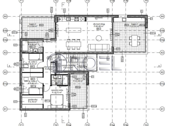 Zagreb, Bukovac, četverosoban stan, PRVI NAJAM, NKP 130 m2