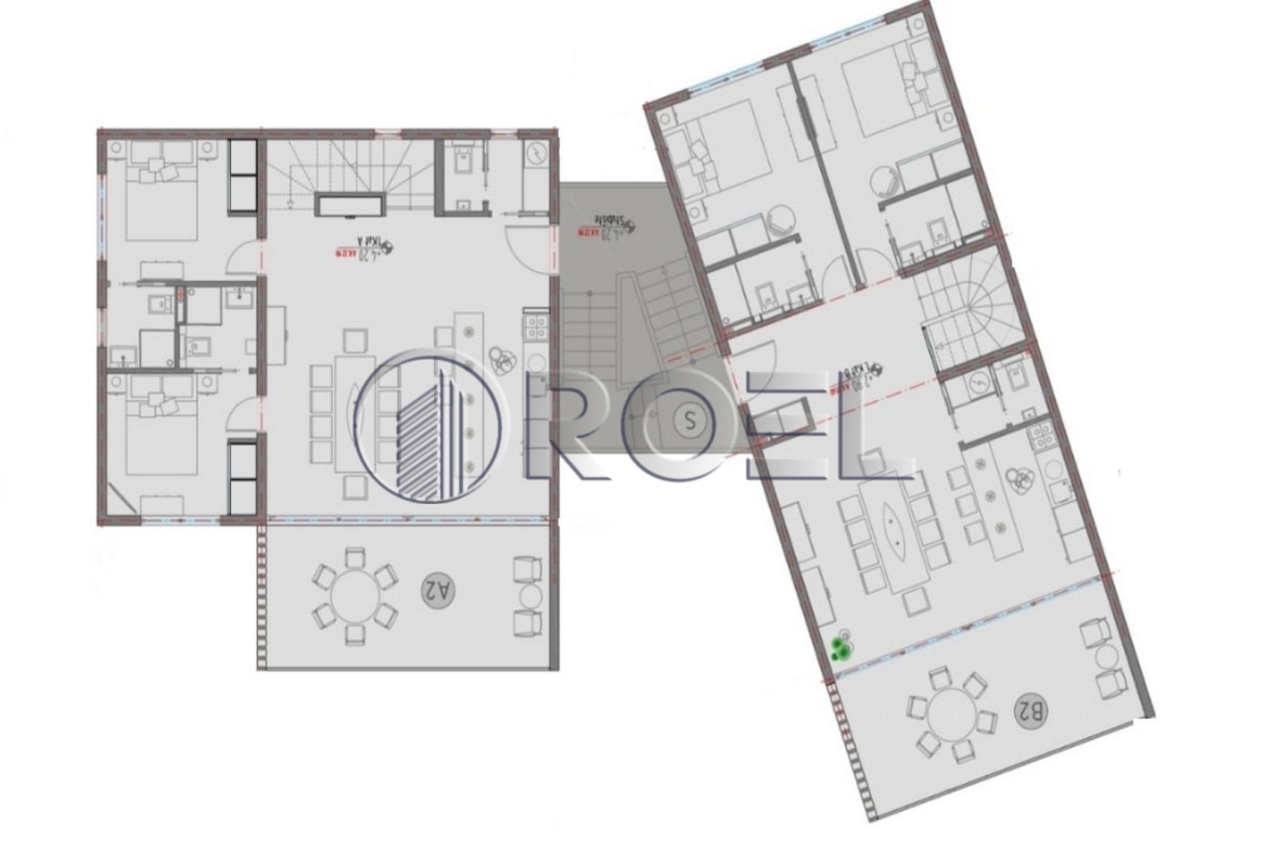 Dramalj, 6 luksuznih stanova s bazenom, 600m2, drugi red do mora
