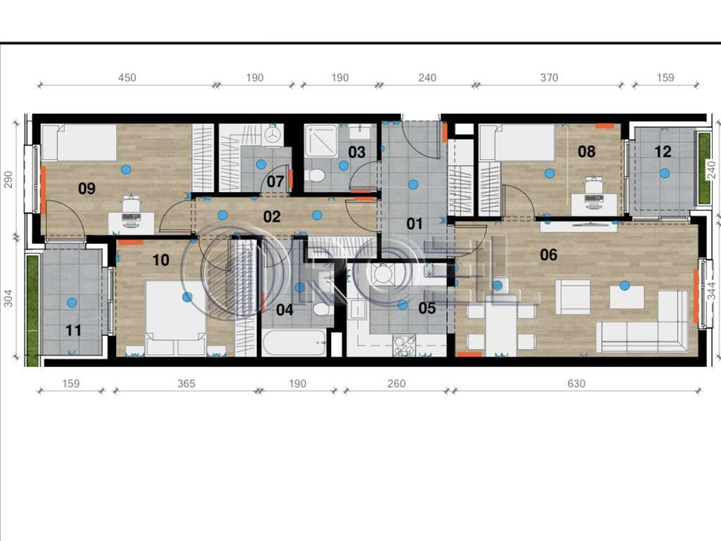 Četverosobni stan: Zagreb, Centar, 93 m²