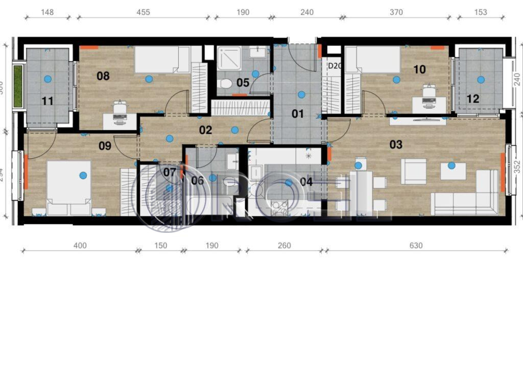 Četverosobni stan: Zagreb, Centar, 93 m²
