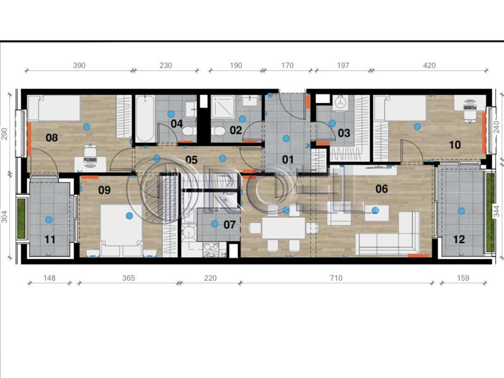 Četverosobni stan: Zagreb, Centar, 93 m²