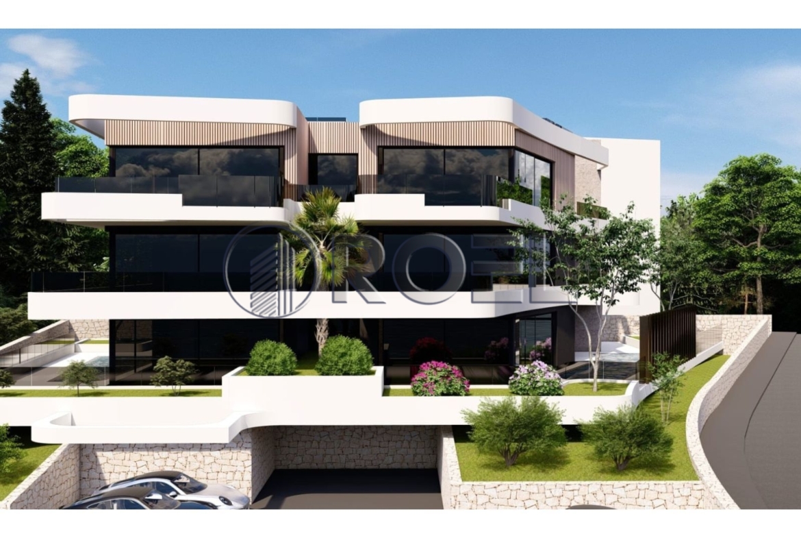Five-bedroom apartment with swimming pool, new development, 238 m², Opatija