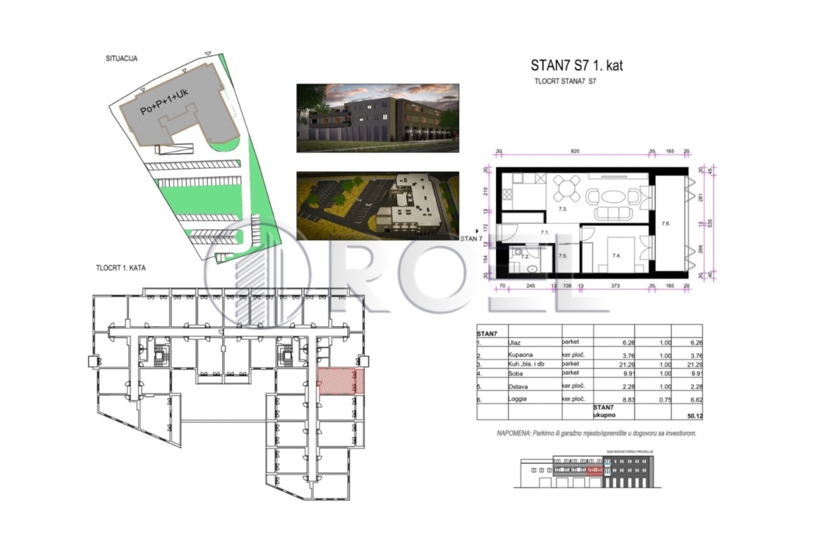 Dvosobni stan, Zagreb, Resnik, Čulinečka ulica, NKP 49.62 m2, prodaja