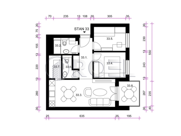 Trosobni stan, Zagreb, Resnik, Čulinečka ulica, NKP 46.94 m2, prodaja